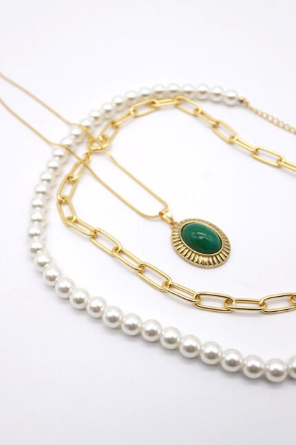 Aerin Pearl Chain Layered Necklace