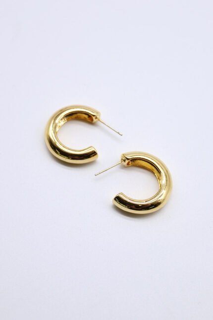 Golden Half Hoop Earrings